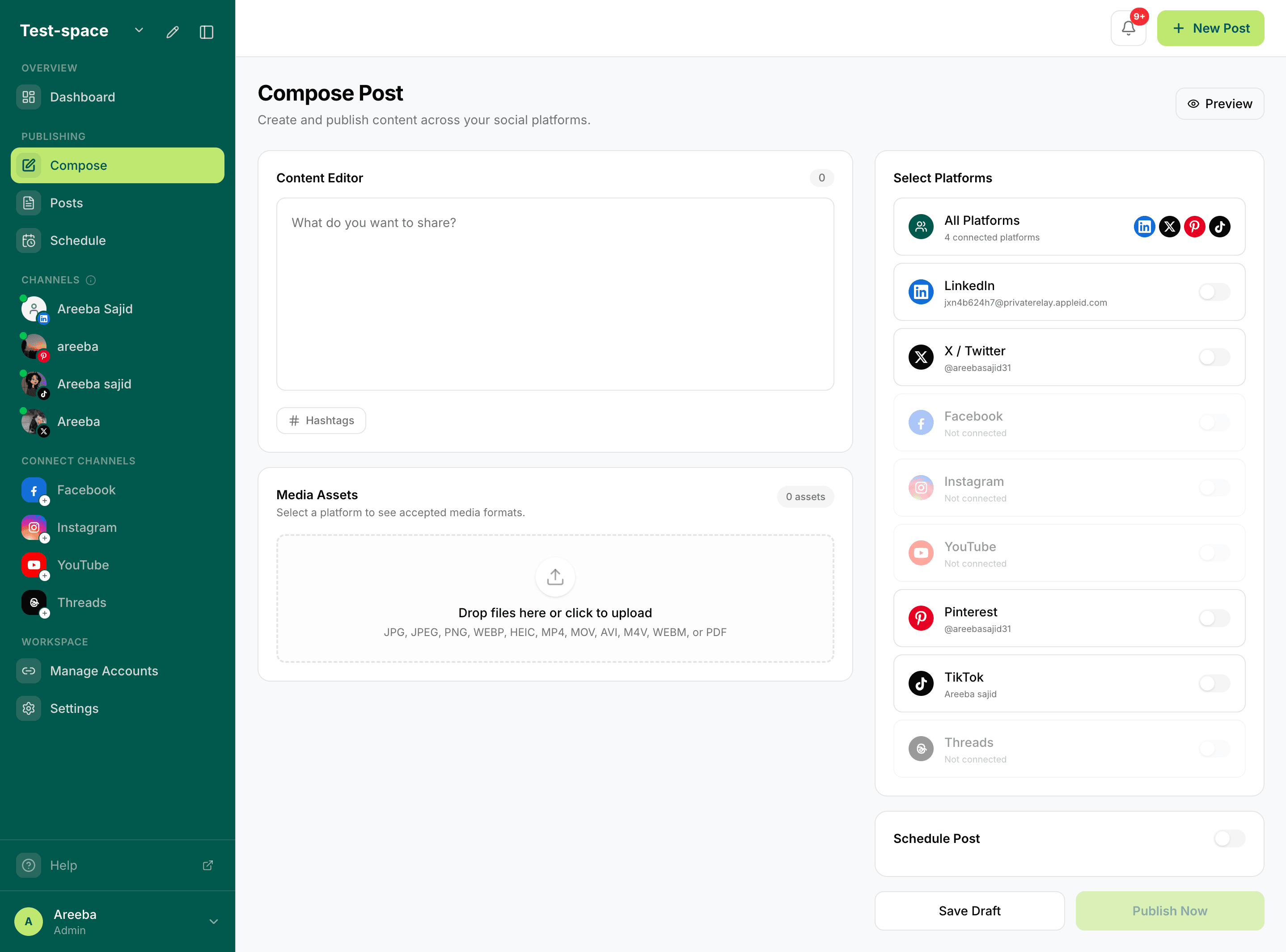 Zempost compose workspace